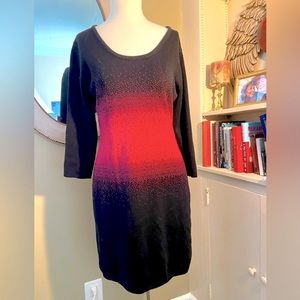 Venus sweater/ dress/ top. XL hot pink and black